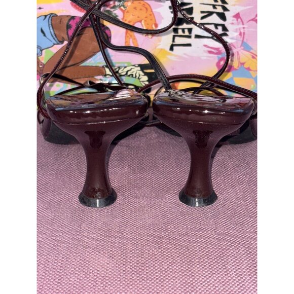 Jeffrey Campbell Fluxx Sandals in Brown Patent 10 With Box Womens Heels - Picture 8 of 14